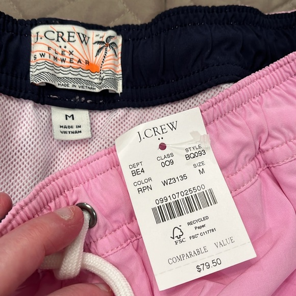 J. Crew Resort Pink 8" swim trunk/NWT/M - Picture 9 of 13